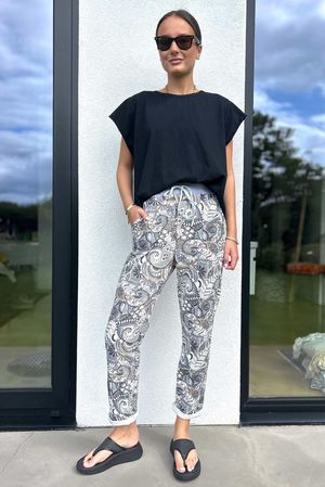 Made in Italy Basic Cotton Jogger Bali Print 